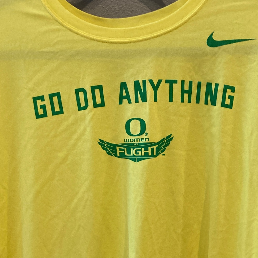 Nike Yellow 'Go Do Anything' Women in Flight Tee